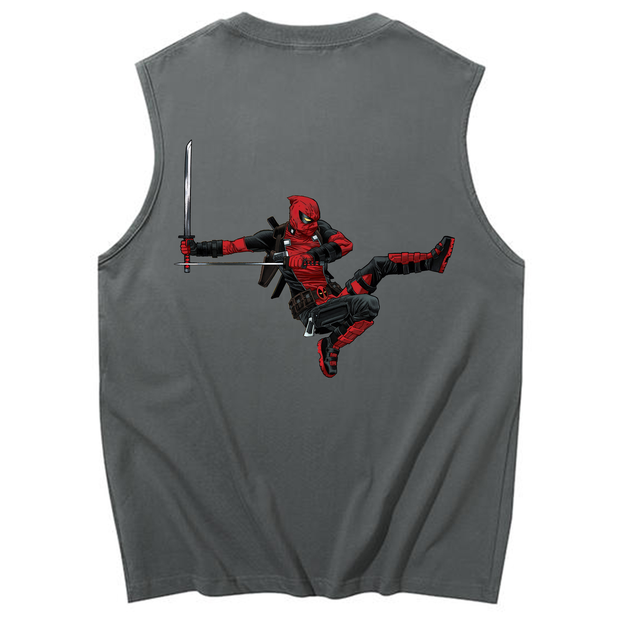 （画像用） Deadpool デッドプール コットン100％タンクトップ（背面プリント）